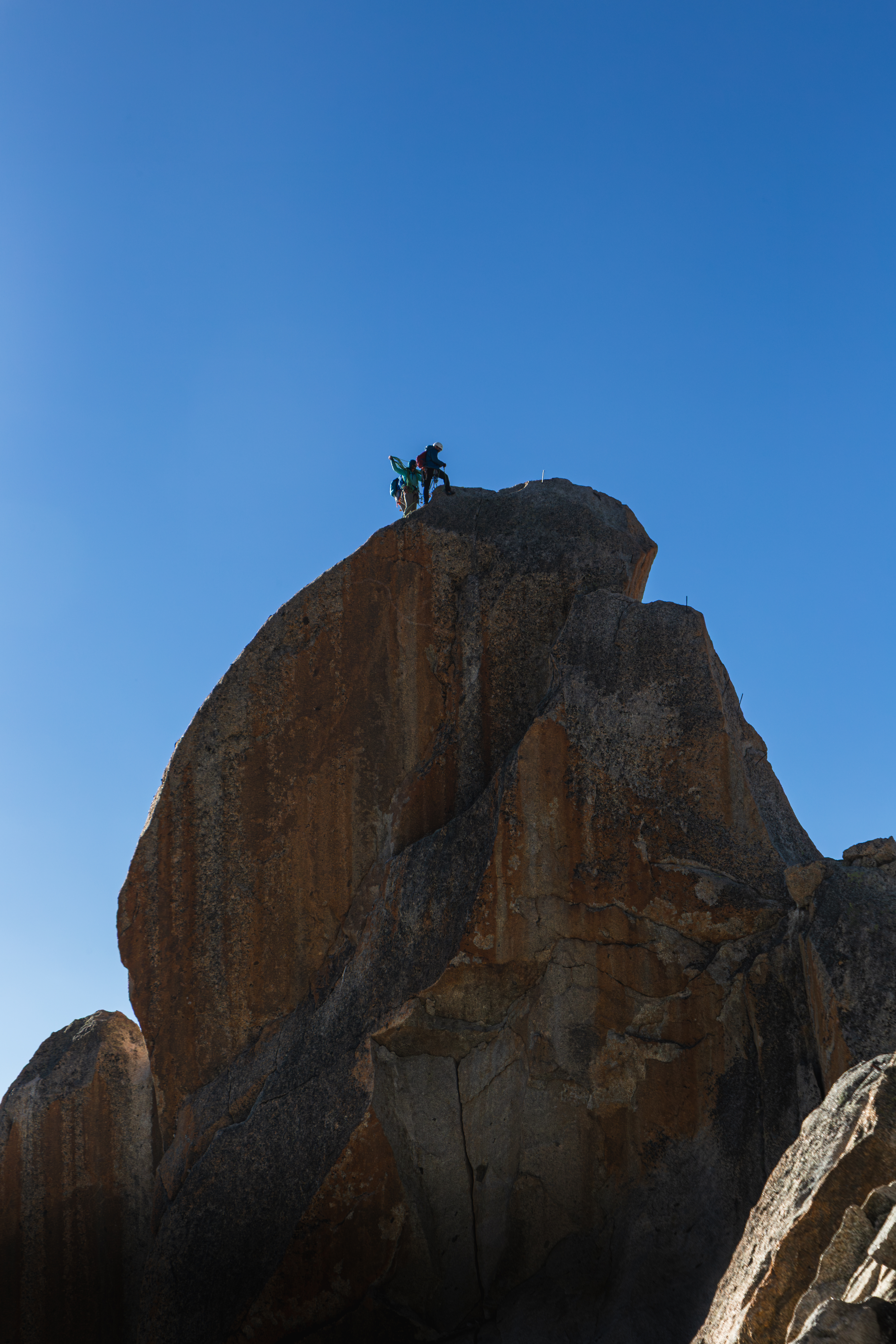 Two climbers at Aiguille du Midi