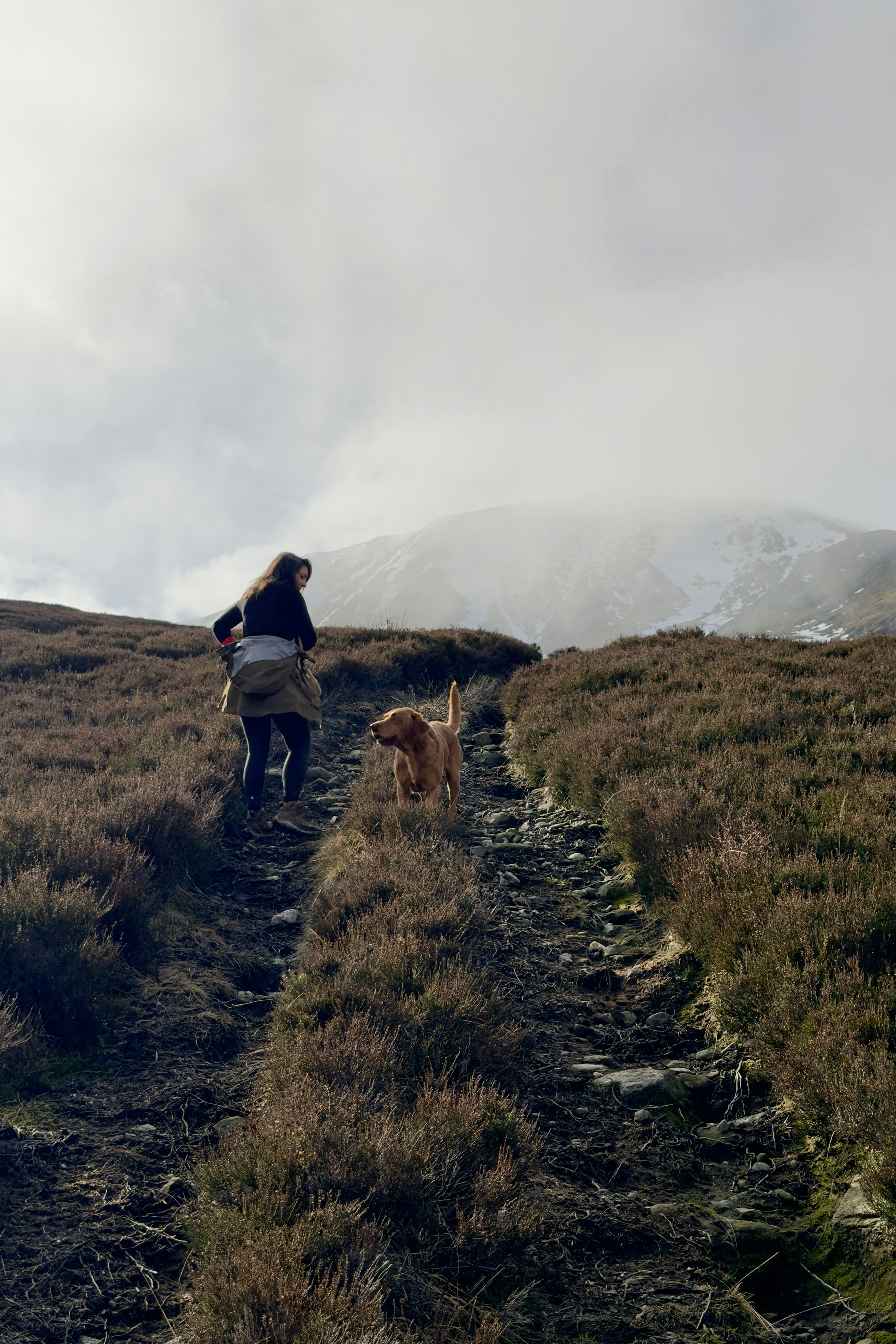 Kerry and Rudi on Meall na Fearna